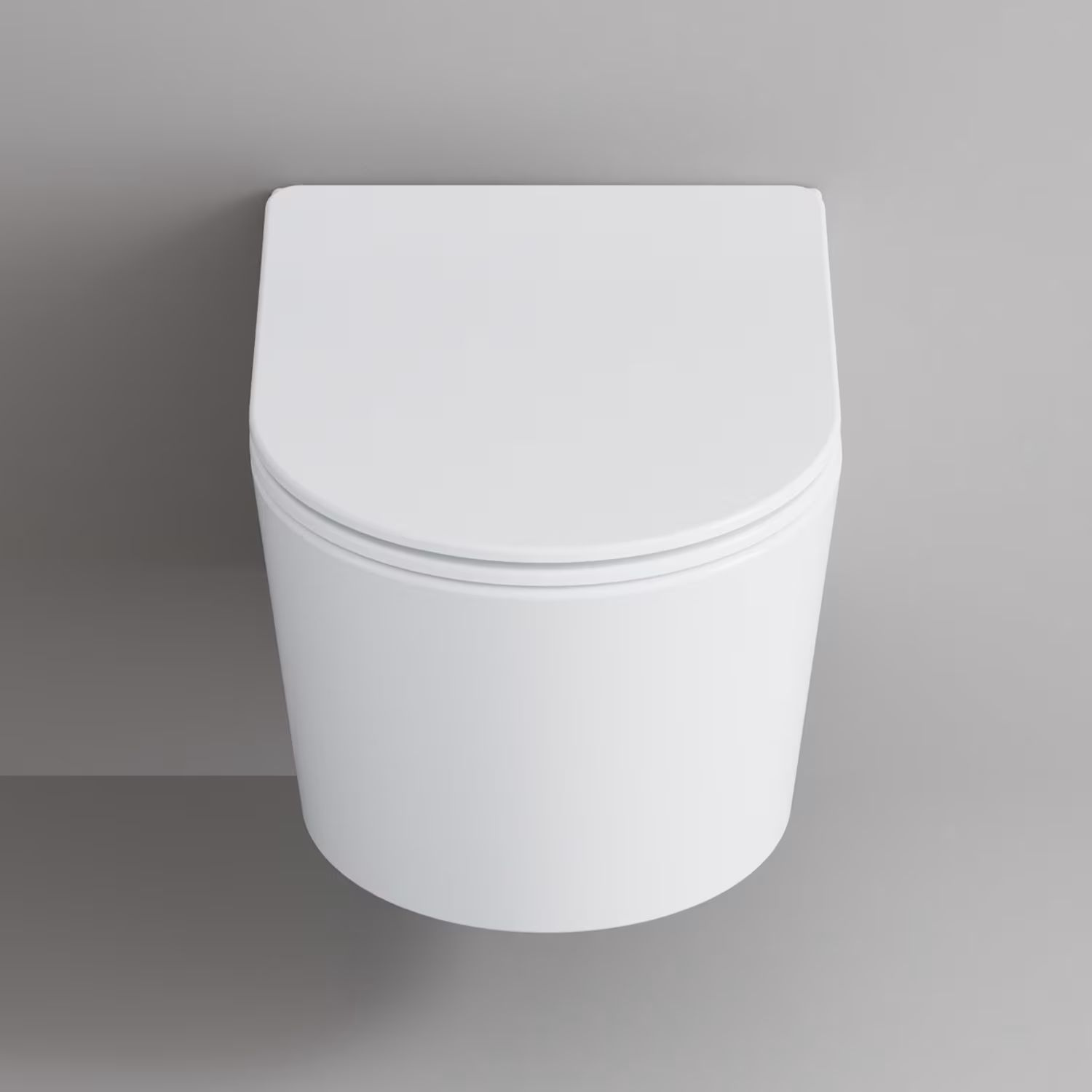 Zestaw Kronenbach Tube miska WC wisząca ze spłukiwaniem wirowym i deską wolnoopadającą biały KB100080WG-Set1 - Wysyłka w 24h