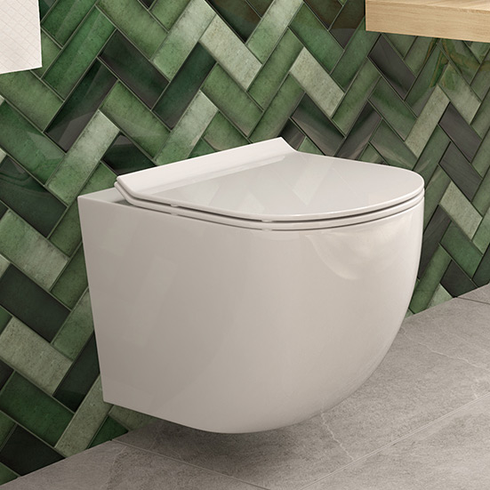 Zestaw Oltens Hamnes miska WC wisząca PureRim z powłoką SmartClean z deską wolnoopadającą Slim 42515000 - Wysyłka w 24h