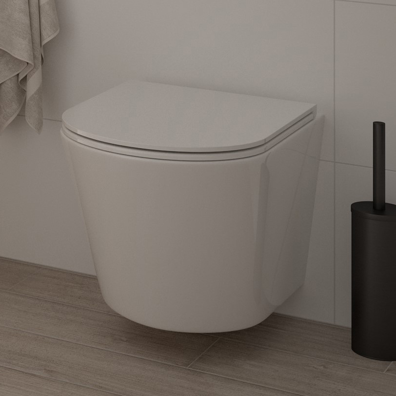 Zestaw Oltens Jog miska WC wisząca PureRim z powłoką SmartClean z deską wolnoopadającą 42504000 - Wysyłka w 24h