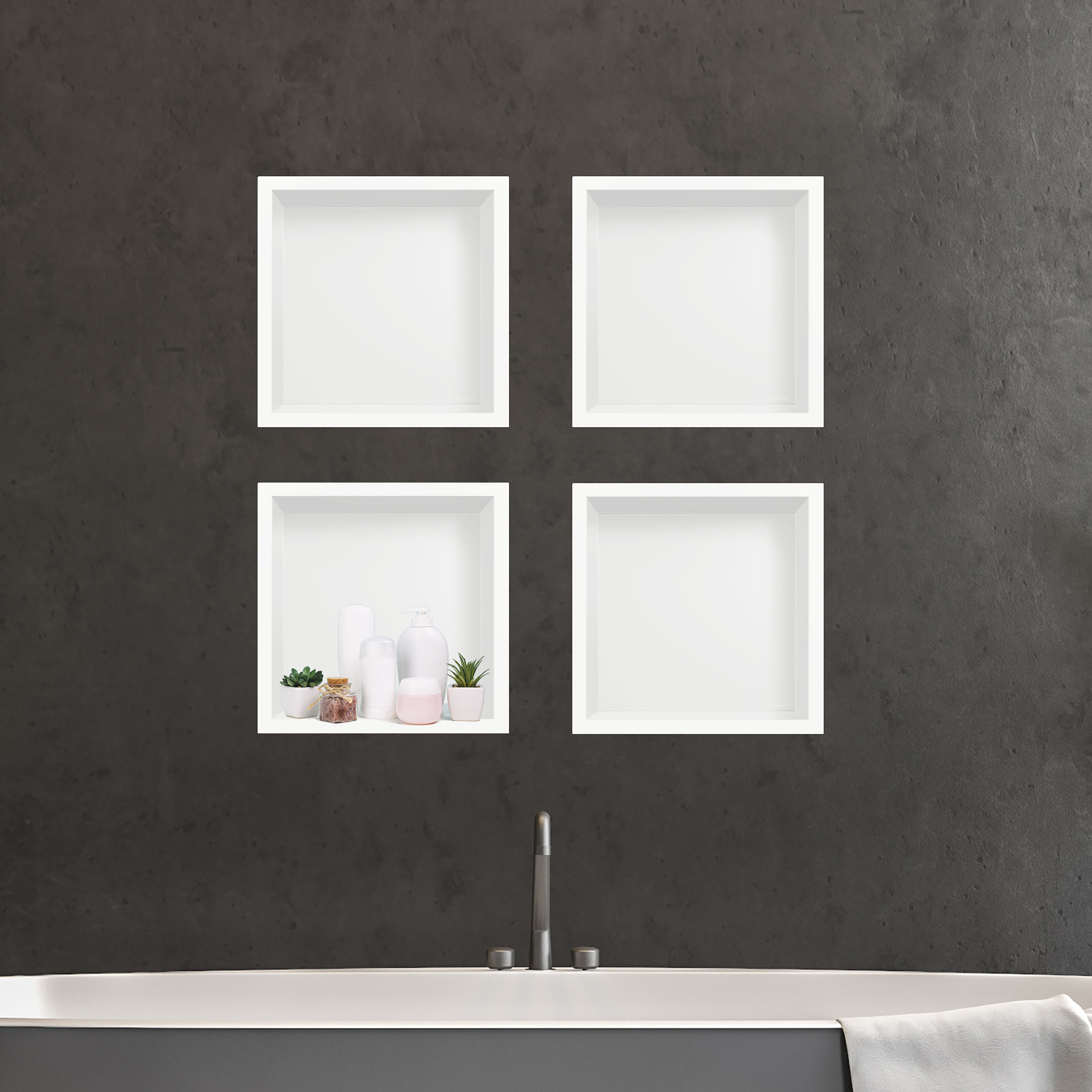 Balneo WallBox One White półka wnękowa 60x30x7 cm biała OB-WH3