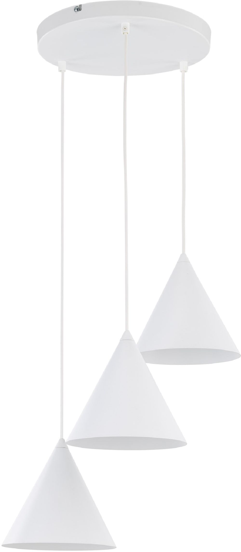 TK Lighting Cono lampa wisząca 1x15 W biała 10012