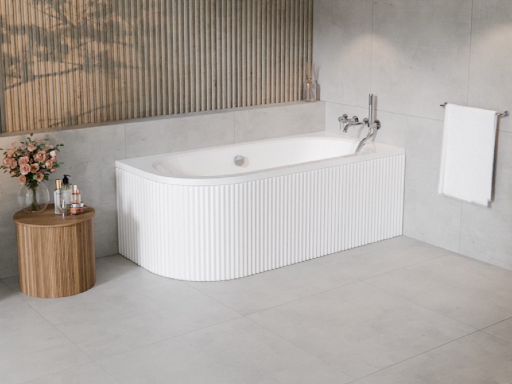 Besco Avita Ryfle White obudowa do wanny 180 cm biały połysk OAV-180-NSR