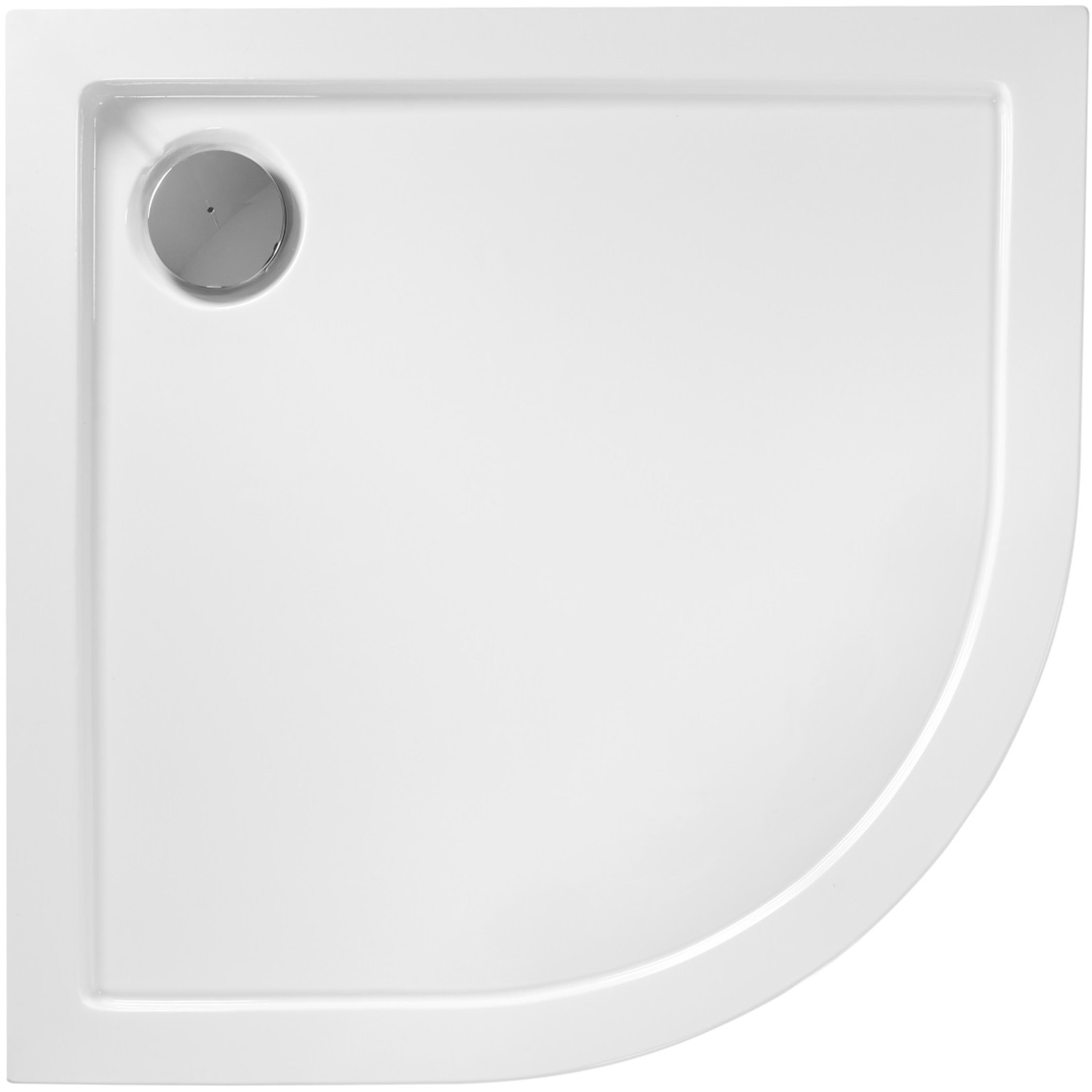 Rea Look brodzik 100x80 cm półokrągły lewy biały REA-K7909