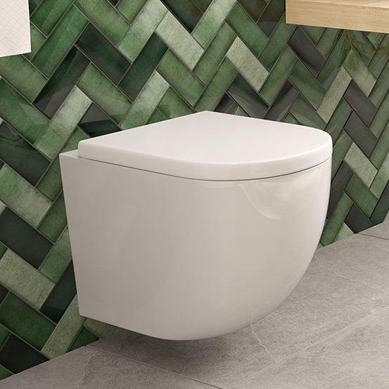 Zestaw Oltens Hamnes miska WC wisząca PureRim z powłoką SmartClean z deską wolnoopadającą 42514000 - Wysyłka w 24h