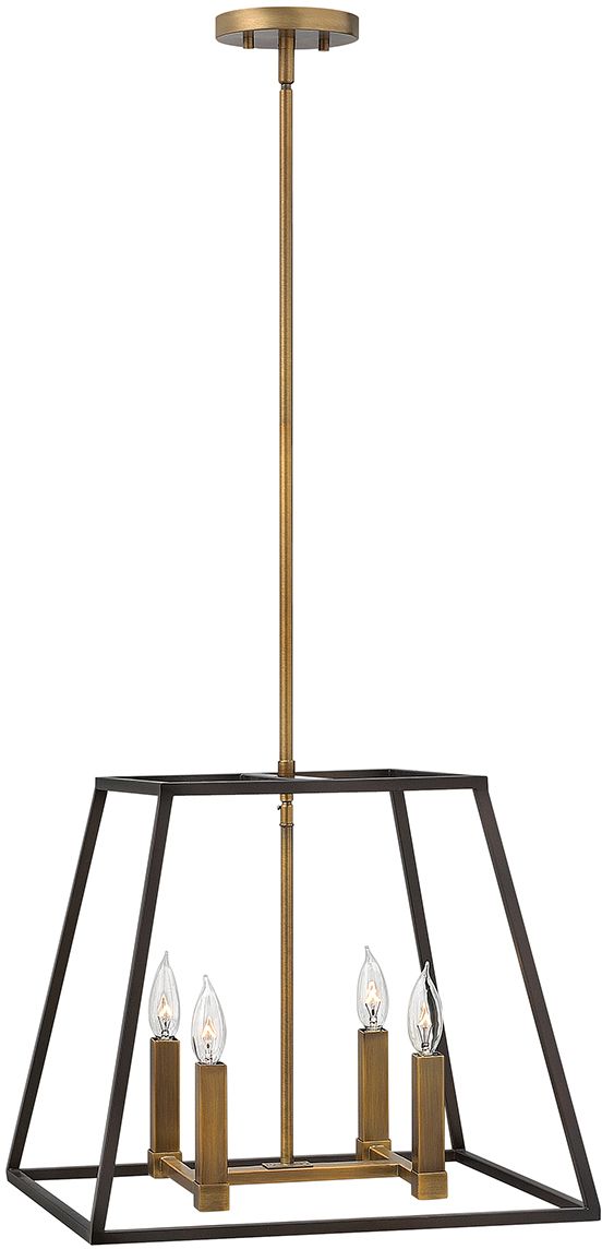 Elstead Lighting Fulton lampa wisząca 4x60 W mosiądz-brązowa HK-FULTON-4P