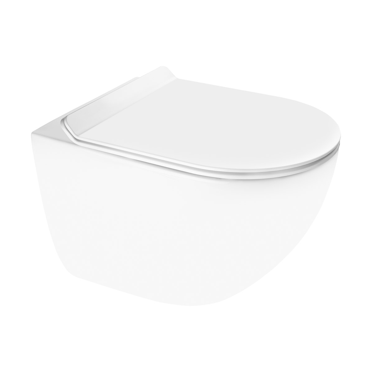 Zestaw Oltens Hamnes OneForm Stille PureRim miska WC wisząca z deską wolnoopadającą biały połysk 42050000 - Wysyłka w 24h