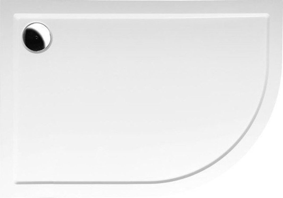 Polysan Rena brodzik 100x80 cm półokrągły lewy biały 75511