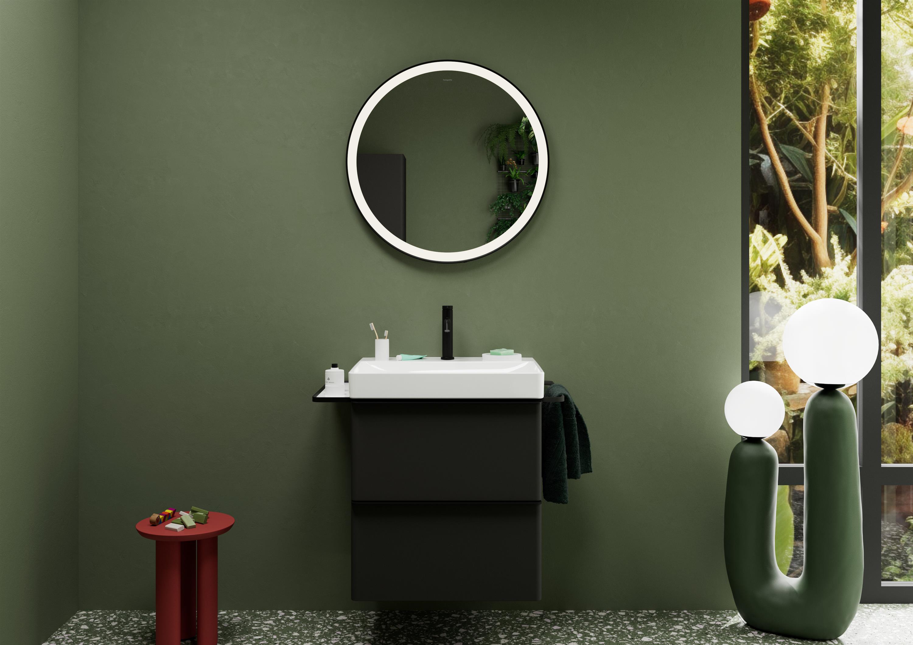 Hansgrohe Xelu Q szafka 58 cm podumywalkowa wisząca szary diament mat/czarny mat 54024670