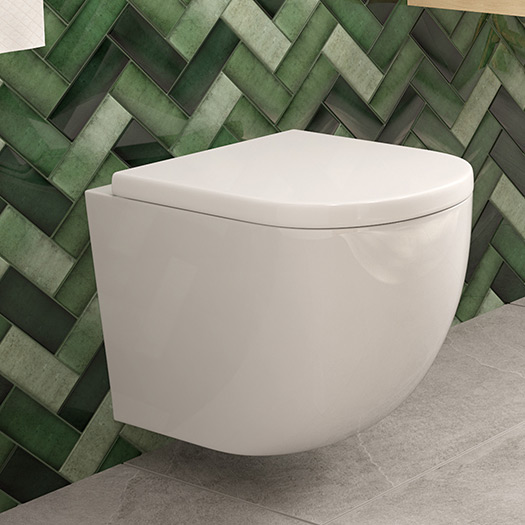 Zestaw Oltens Hamnes Stille miska WC wisząca PureRim z powłoką SmartClean spłukiwanie wirowe z deską wolnoopadającą biały 42523000 - Wysyłka w 24h