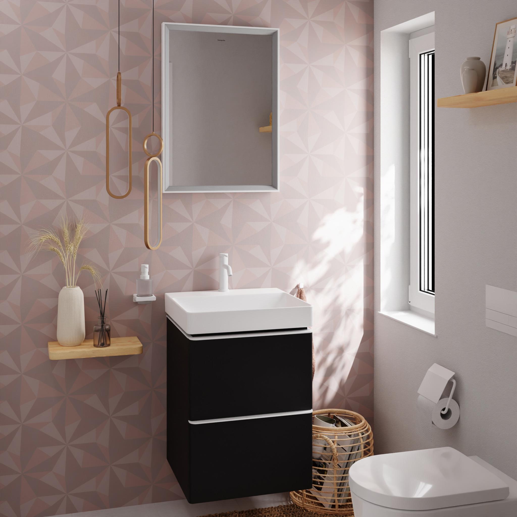 Hansgrohe Xelu Q szafka 48 cm podumywalkowa wisząca szary diament mat/biały mat 54020700