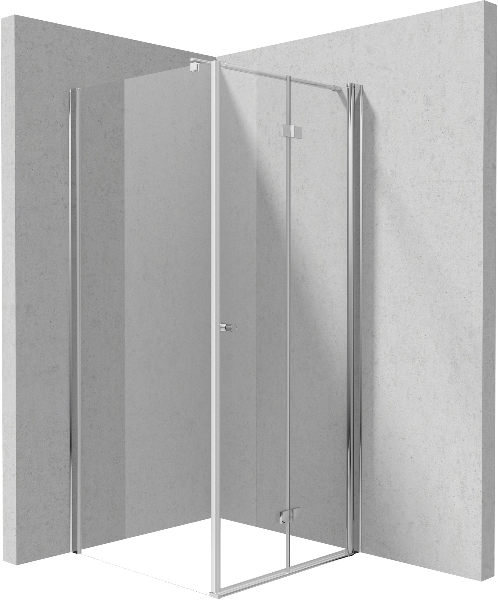 Deante Kerria Plus kabina prysznicowa 90x90 cm kwadratowa chrom połysk/szkło przezroczyste KKN0X09S09