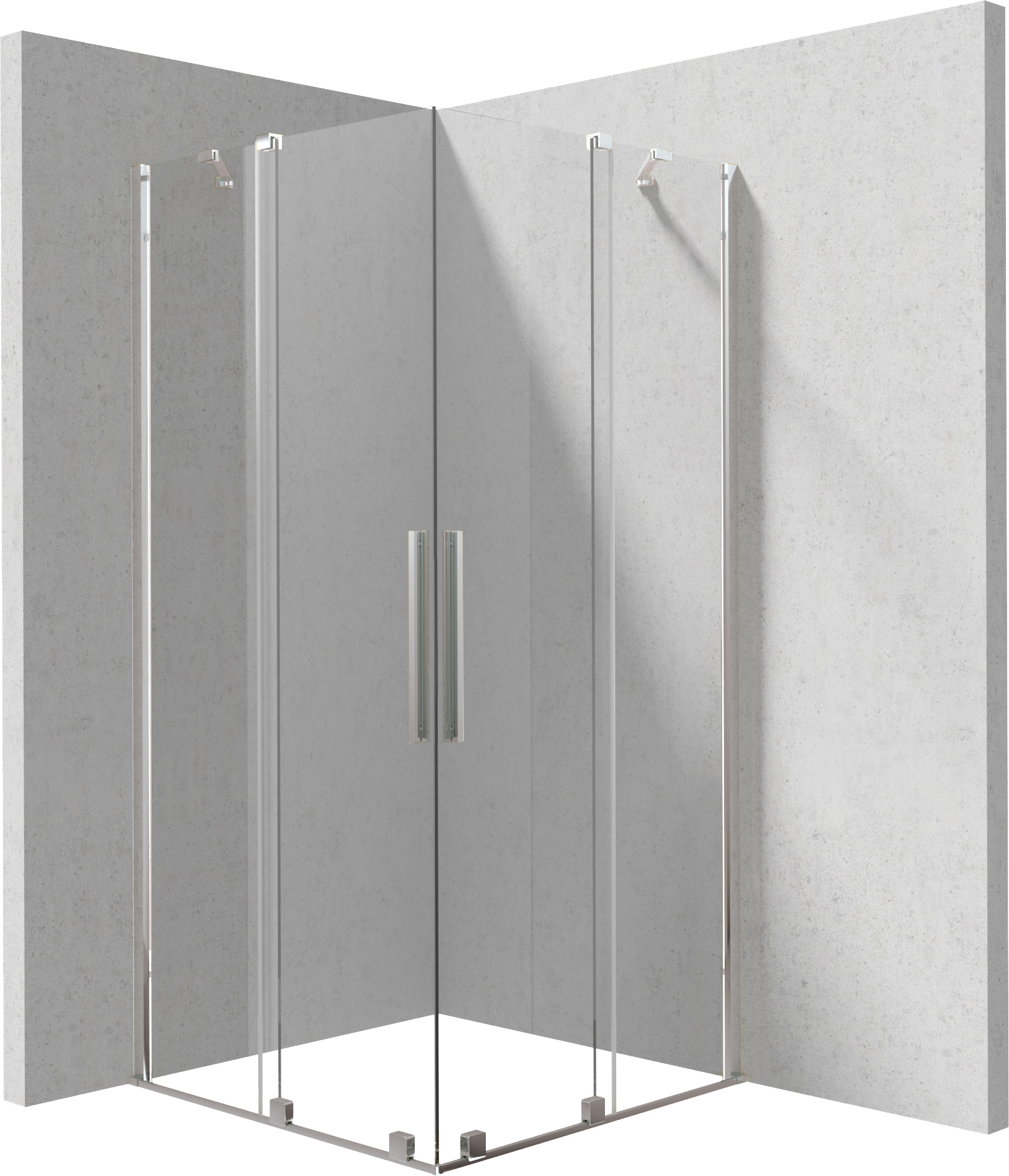 Deante Kerria Plus kabina prysznicowa 90x90 cm kwadratowa chrom połysk/szkło przezroczyste KPN0P09P09