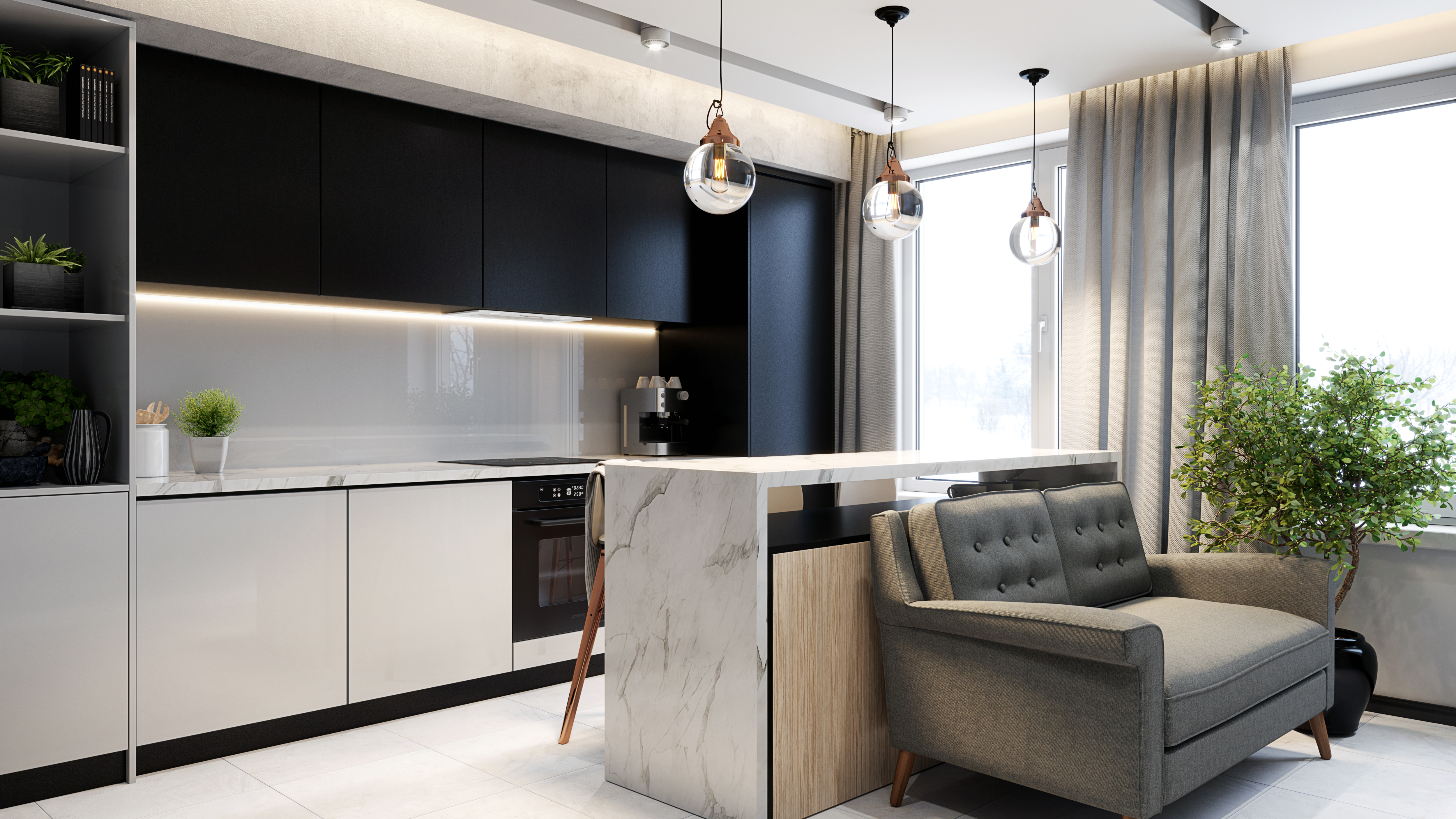 Globalo Design Laizeno okap kuchenny 55 cm podszafkowy biały LAIZENO_60_2_WHITE