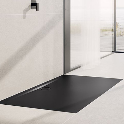 Kaldewei Superplan Zero brodzik 90x120 cm prostokątny z obniżonym nośnikiem ze styropianu model 1554-5 czarny mat 355447980676