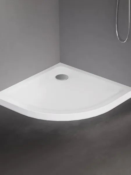 New Trendy Mild brodzik 90x90 cm półokrągły biały B-0622