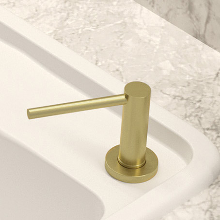 Deante Aster dozownik do płynu 500 ml złoto szczotkowane ZZZR0DD - Wysyłka w 24h