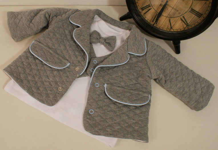 Garnitur chłopięcy do chrztu, bawełniany 3pcs