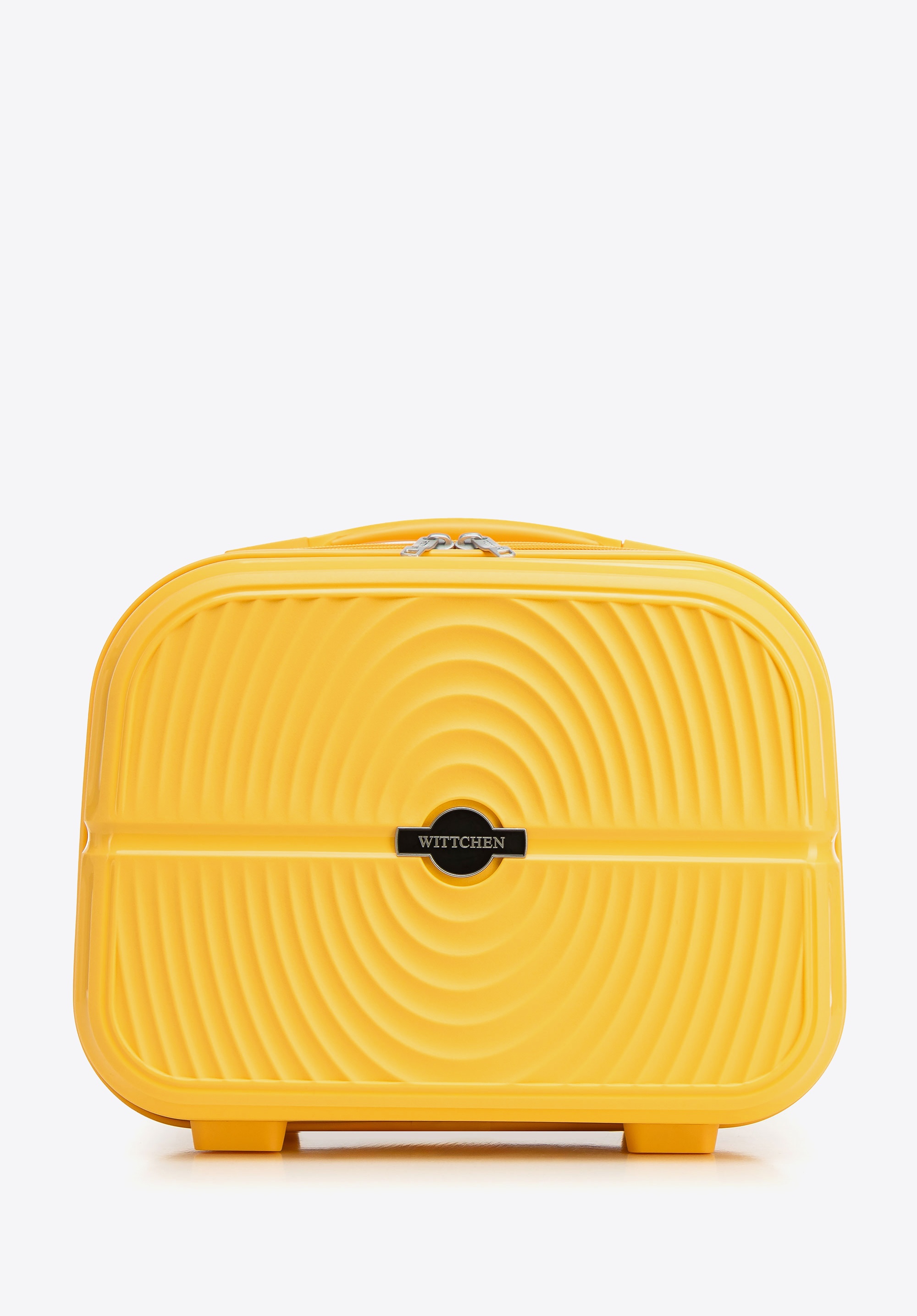 Kosmetyczka z polipropylenu w okręgi żółta