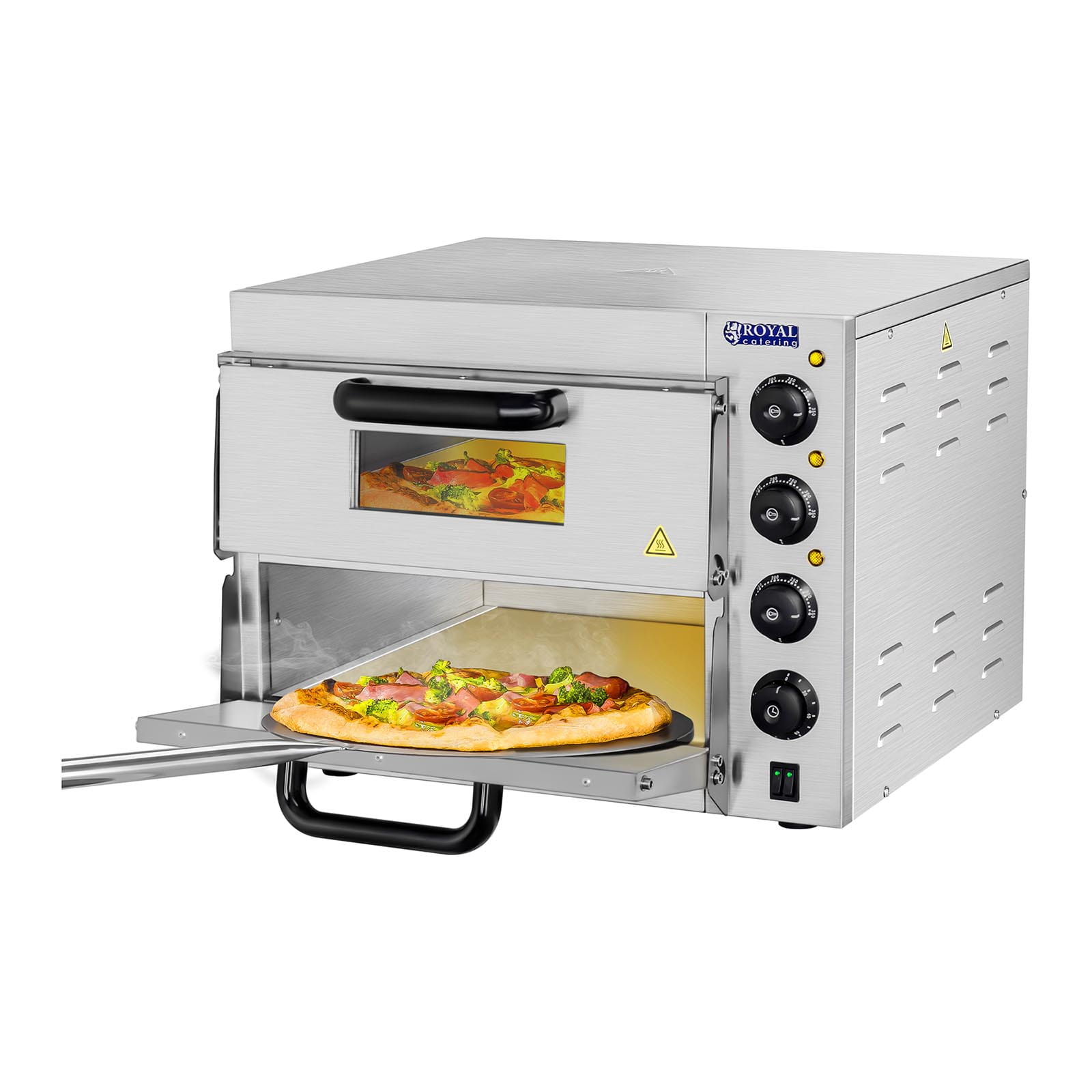 Piec do pizzy 2-komorowy elektryczny, 350st