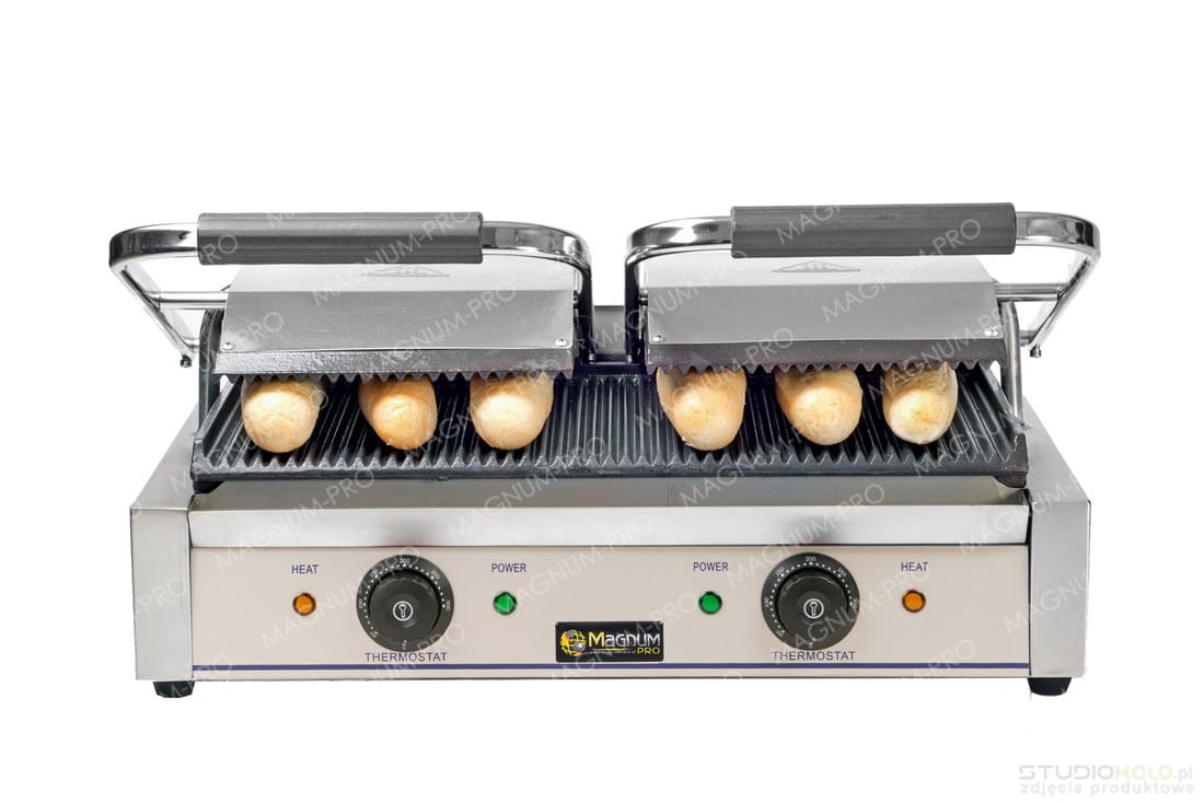 Grill kontaktowy - opiekacz do bułek podwójny