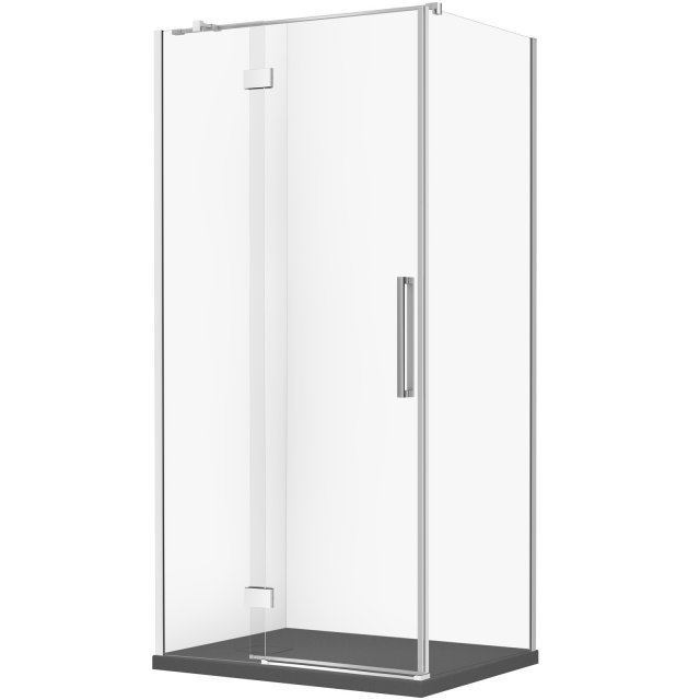 CERSANIT Kabina prysznicowa CREA lewa 100x80x200 chrom z brodzikiem T