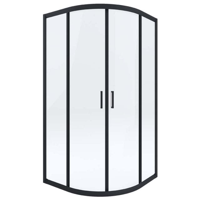 DEANTE Kabina prysznicowa półokrągła FUNKIA 90x90 cm nero szkło trans