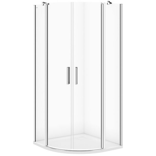 CERSANIT Kabina prysznicowa półokrągła MODUO 90x195 szkło transparent