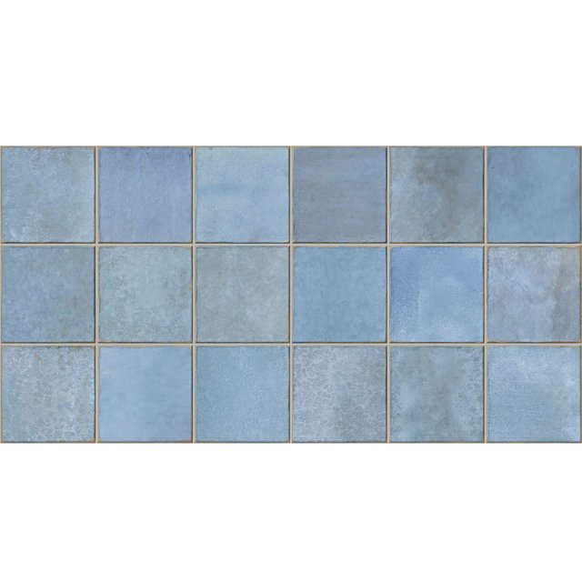Gres szkliwiony hiszpański Gayafores DECO AMARIS BLUE błyszczący 32x6