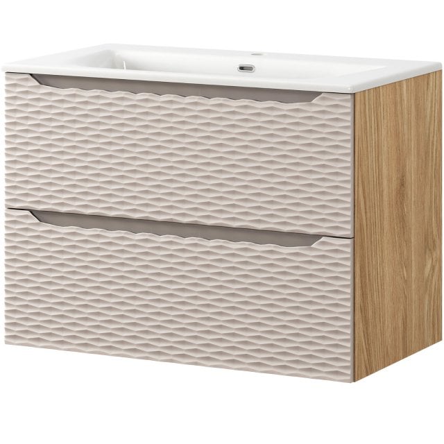 COMAD Szafka OCEAN BEIGE z umywalką meblową SKY 80 cm