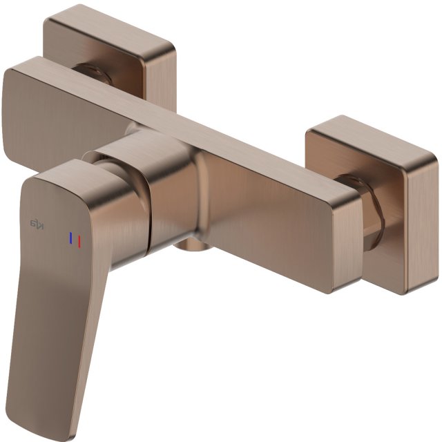 KFA Bateria prysznicowa MALAGA ścienna różowa złota szczotkowana PVD