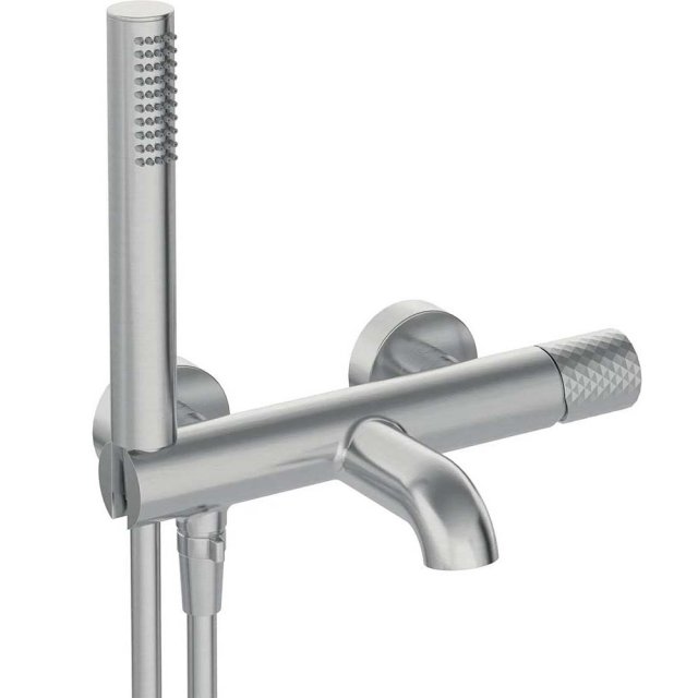 DEANTE Bateria wannowa ścienna SILIA HEXA z zestawem prysznicowym sta