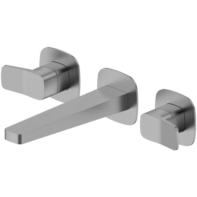 KFA Bateria umywalkowa MALAGA podtynkowa ścienna 3-otworowa gun metal