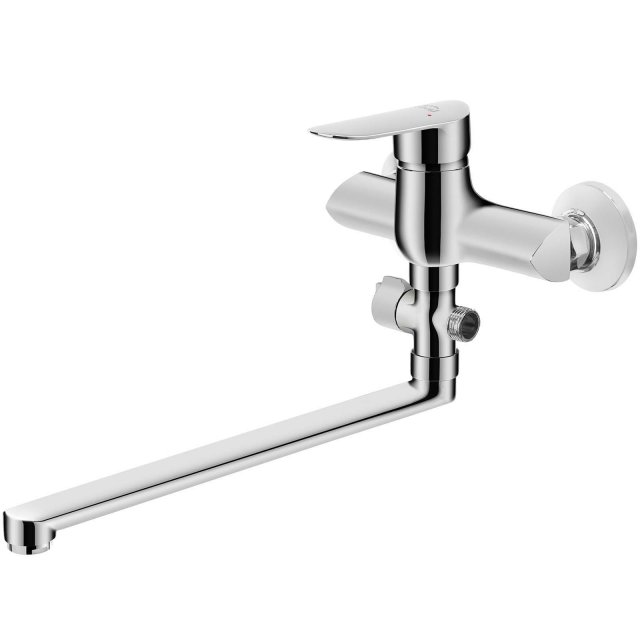 LAVEO Bateria wannowa ścienna APPIA z ruchomą wylewką chrom BLP_01FD