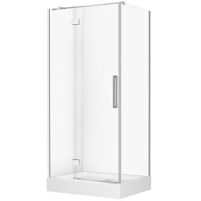 CERSANIT Kabina prysznicowa CREA lewa 100x80x200 chrom z brodzikiem T