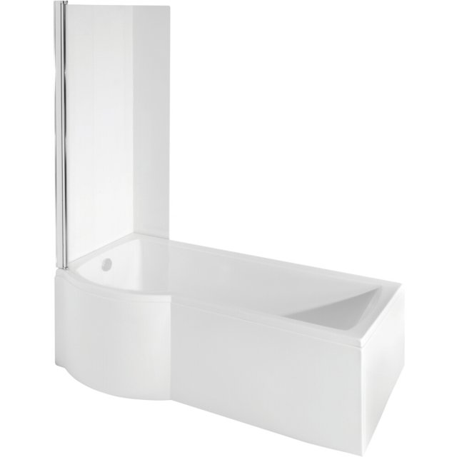 BESCO Wanna narożna INSPIRO 150x70 cm lewa z parawanem 1-skrzydłowym