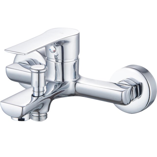 INVENA Bateria wannowa ścienna PINIOS chrom BW-92-001-X