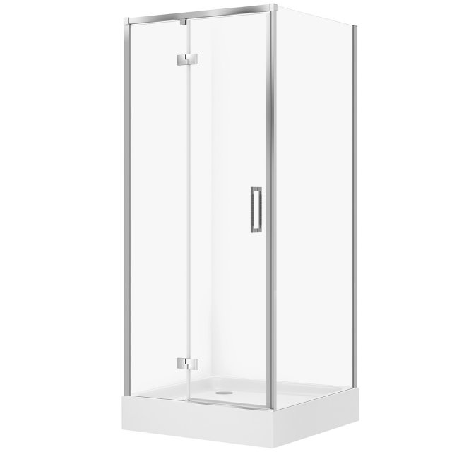 CERSANIT Kabina prysznicowa LARGA lewa 80x80x195 chrom z brodzikiem T