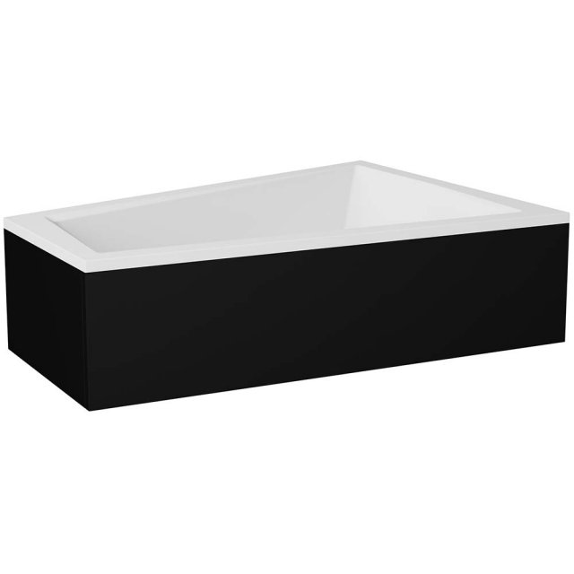 BESCO Obudowa do wanny INTIMA DUO 180 prawa / lewa czarna OAID-180-NS