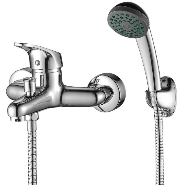 KUCHINOX Bateria wannowa ścienna ORIS z zestawem prysznicowym chrom B