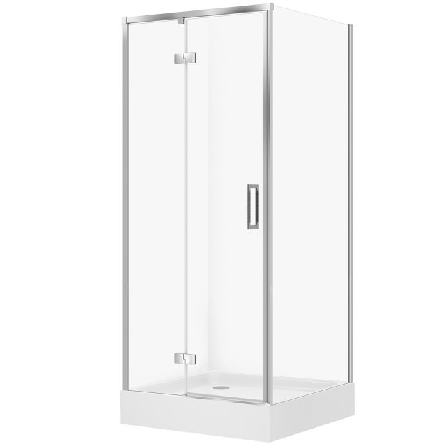 CERSANIT Kabina prysznicowa LARGA lewa 90x90x195 chrom z brodzikiem T