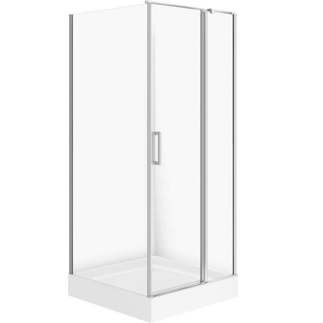 CERSANIT Kabina prysznicowa kwadratowa MODUO prawa 80x80 z brodzikiem
