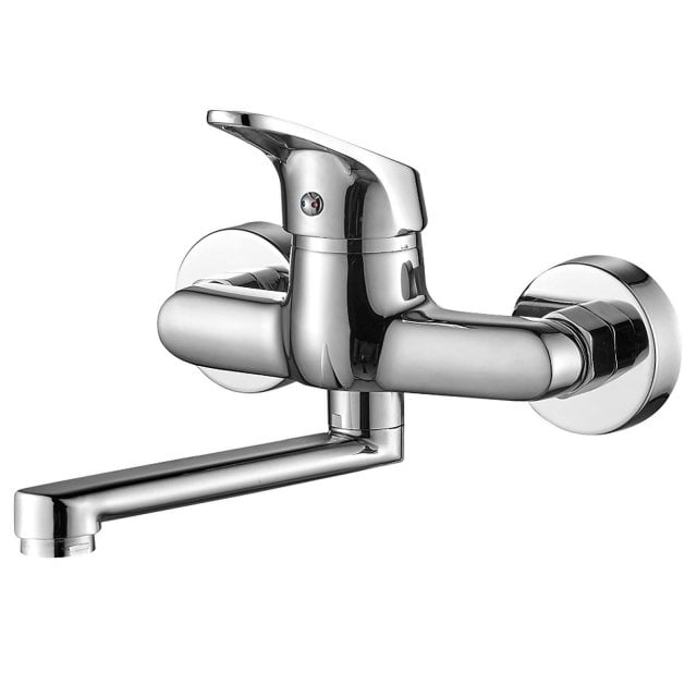 KUCHINOX Bateria umywalkowa ścienna ORIS z ruchomą wylewką chrom BQO_