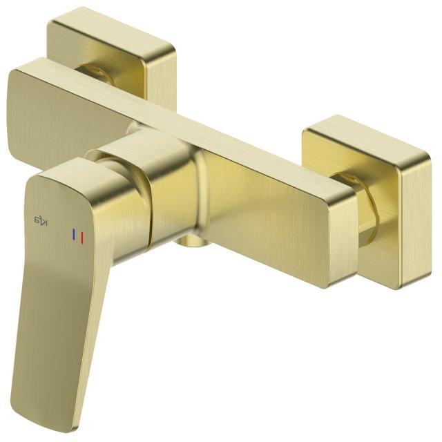 KFA Bateria prysznicowa MALAGA ścienna jasna złota szczotkowana PVD 4