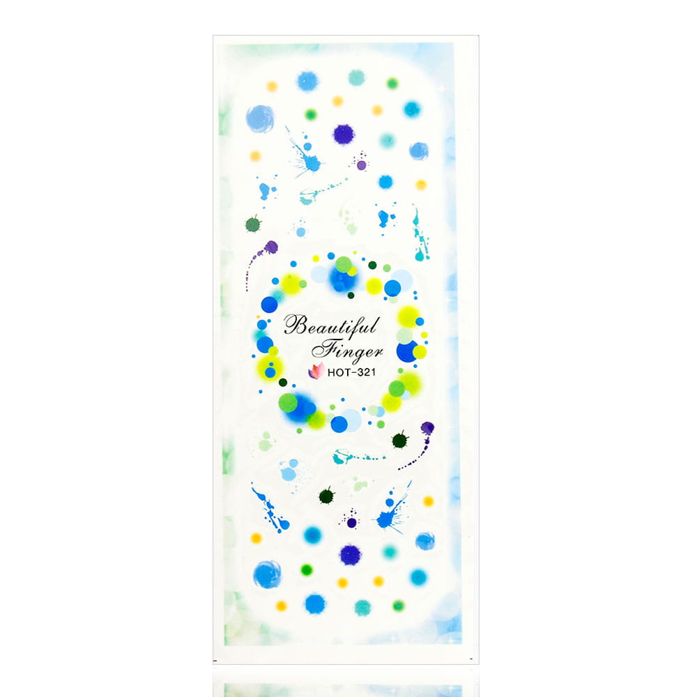 Naklejki wodne do paznokci arkusz 12,7 x 5,5 cm hot Nr 321