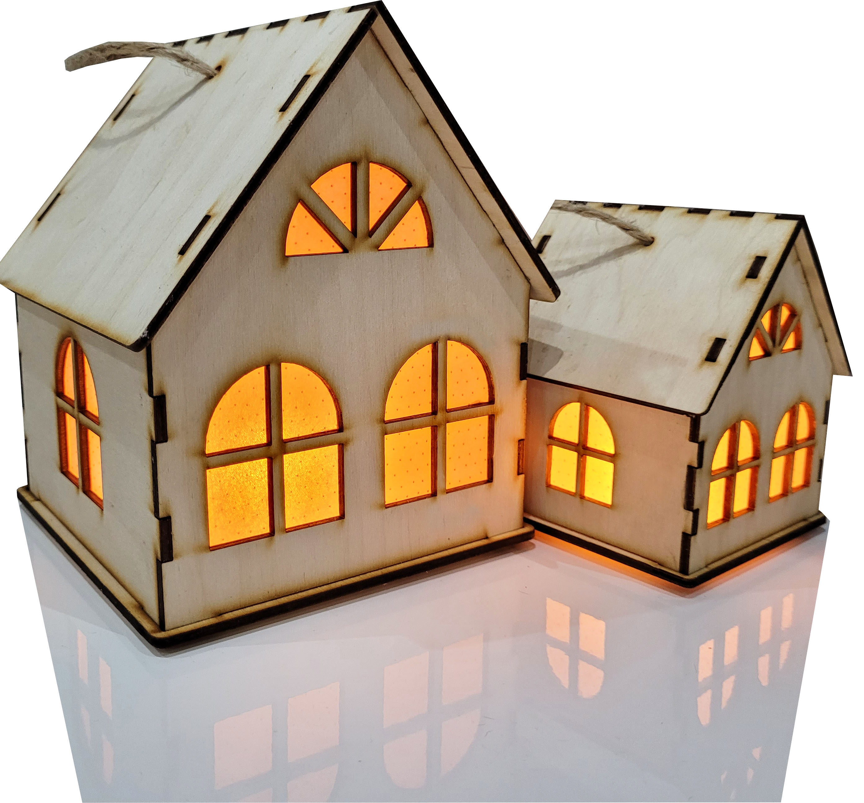 Drewniany lampion adwentowy na Roraty, domek LED na Boże Narodzenie dekoracja