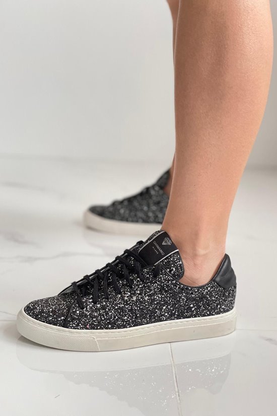 Sneakersy 14 czarny glitter