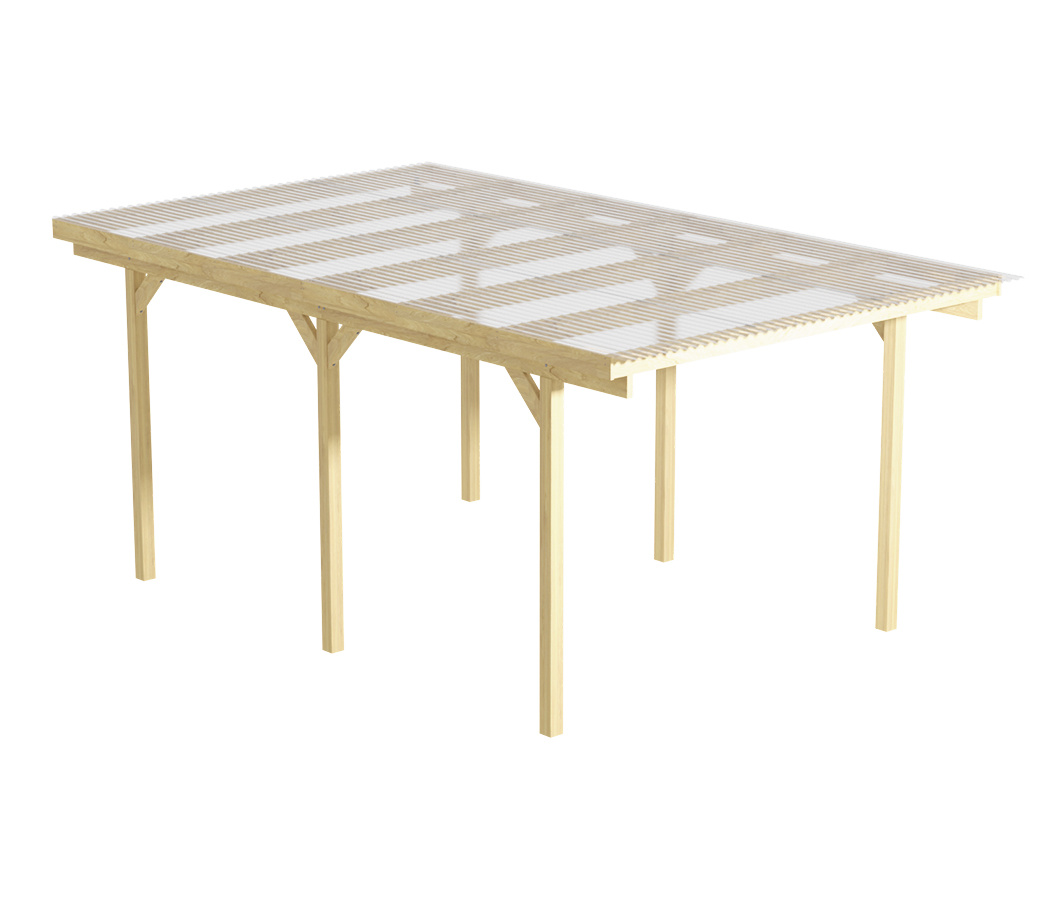 Wiata Garażowa Granit I 300 x 500 cm (Słupek 210 cm) z dachem poliwęglanowym bezbarwnym