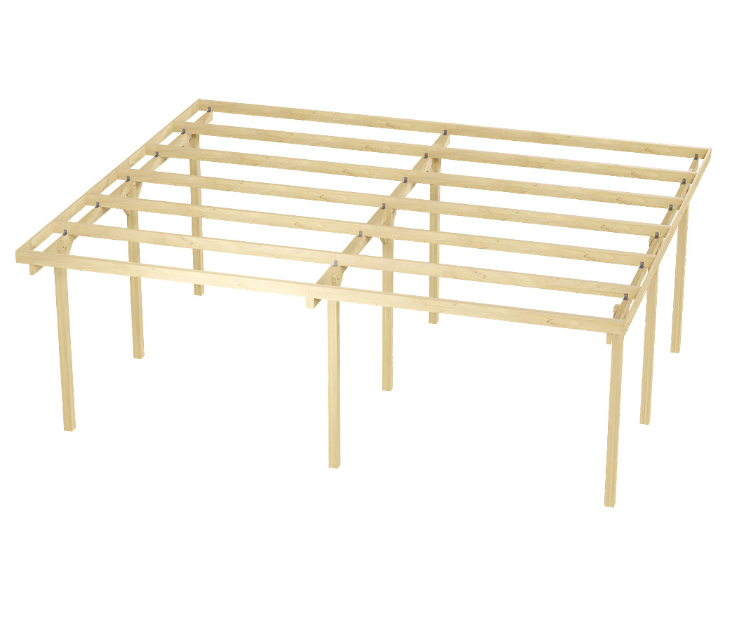 Wiata garażowa dwustanowiskowa Granit II 600 x 500 cm (Słupek 300cm)