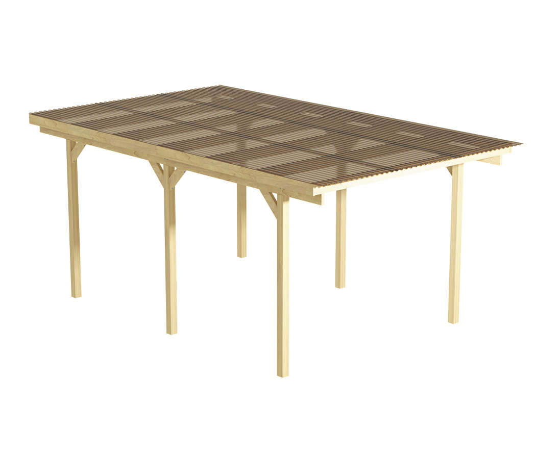 Wiata Garażowa Granit I 300 x 500 cm (Słupek 300 cm) z dachem poliwęglanowym brązowym 55%