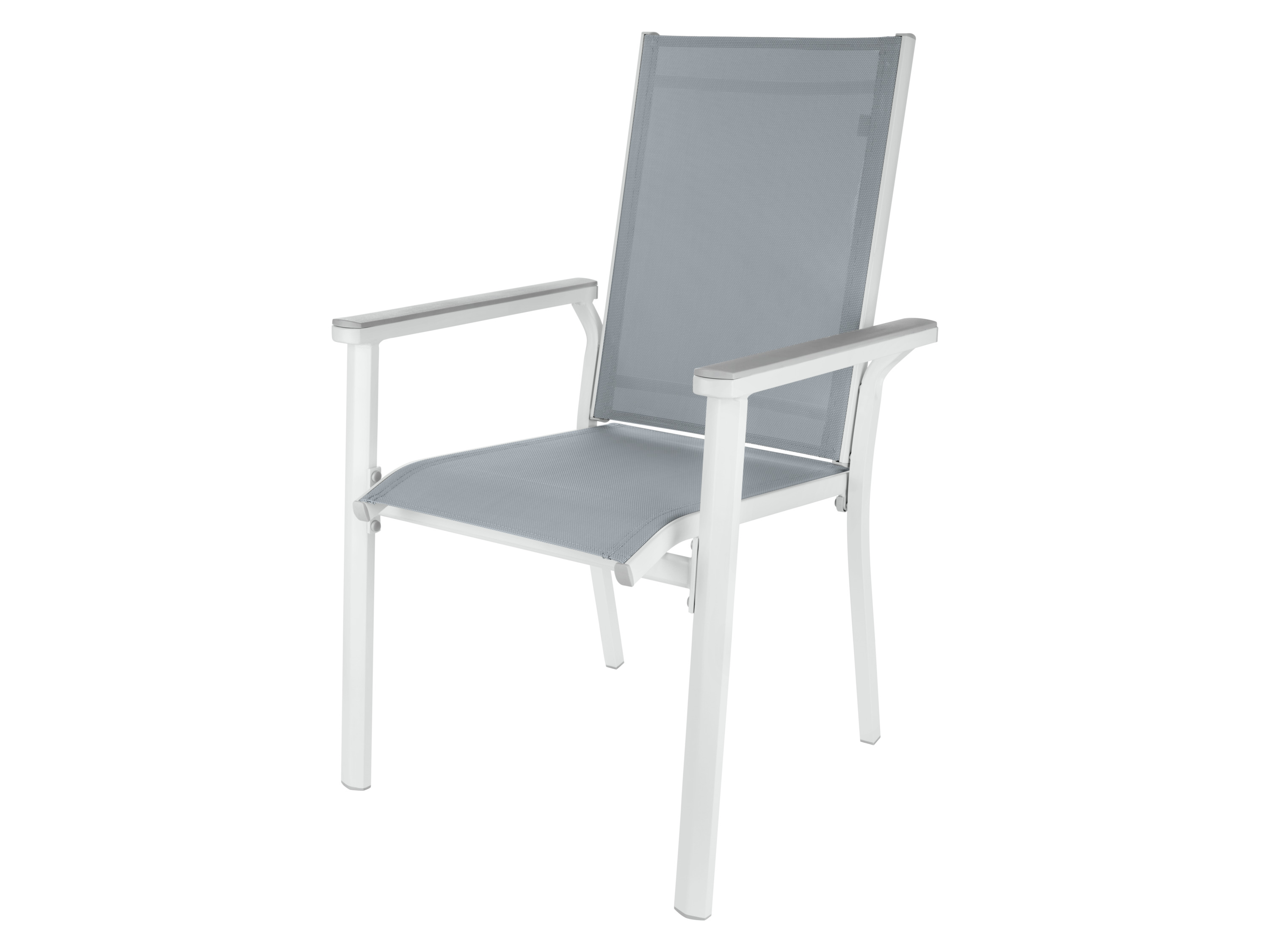 Livarno home Aluminiowe krzesło ogrodowe Houston, biały/ jasnoszary